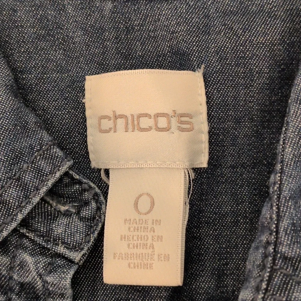 Chico's Denim Button Down Top - Picture 5 of 11